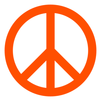 Peace Sign Decal (Orange)